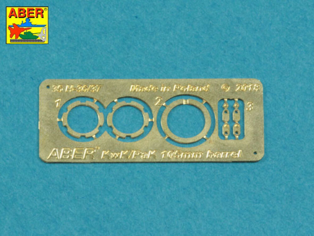 10,5cm KwK L/70 barrel with double baffle muzzle brake for German Pz.Kpfw. VII Löwe