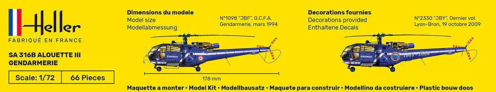 SA 316 Alouette III Gendarmerie - PremiumHobby