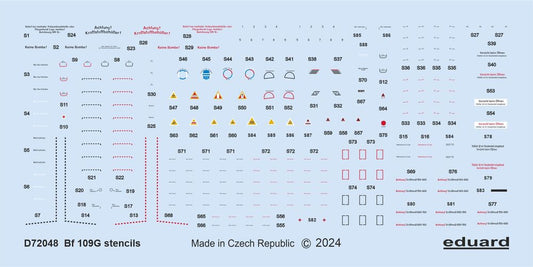 Bf 109G stencils