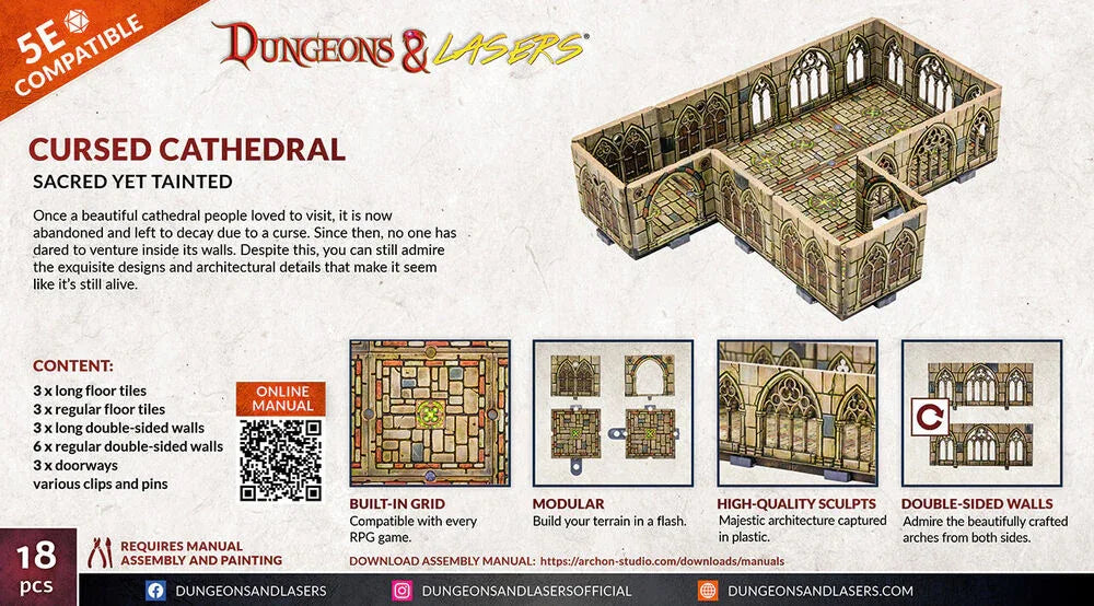 Dungeons & Lasers Expansion Set: CURSED CATHEDRAL - PremiumHobby