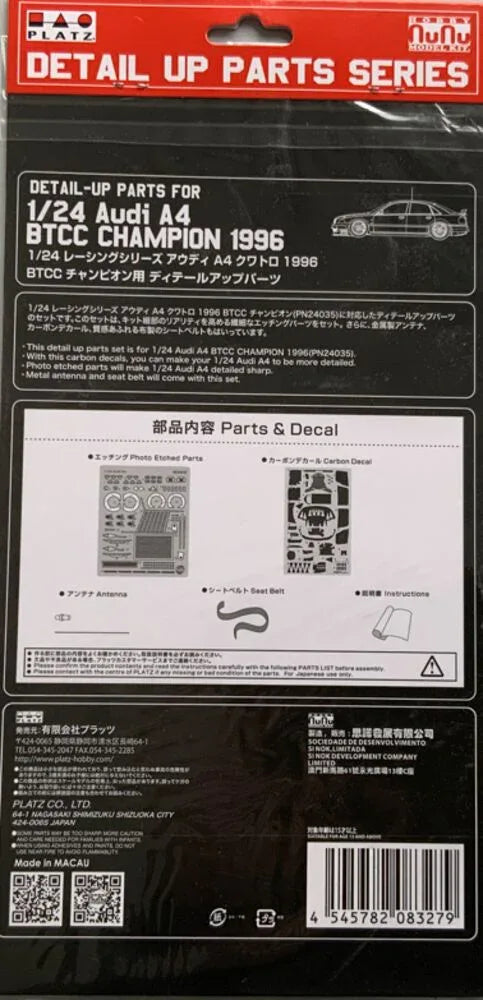 Audi A4 BTCC Champion 1996, Detail Up Parts - PremiumHobby