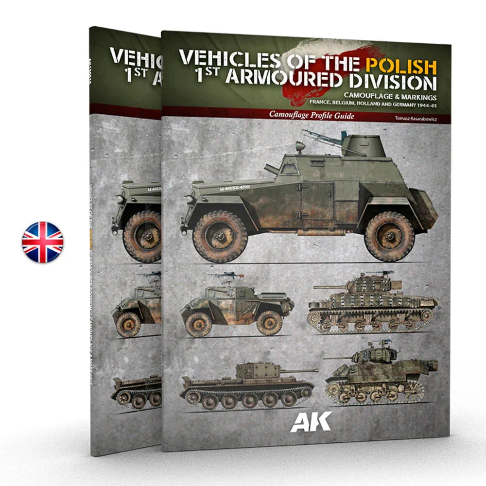 VEHICLES OF THE POLISH 1ST ARMOURED DIVISION (CAMOUFLAGE PROFILE GUIDE) English. 68 pages. Semi-hard cover. - PremiumHobby