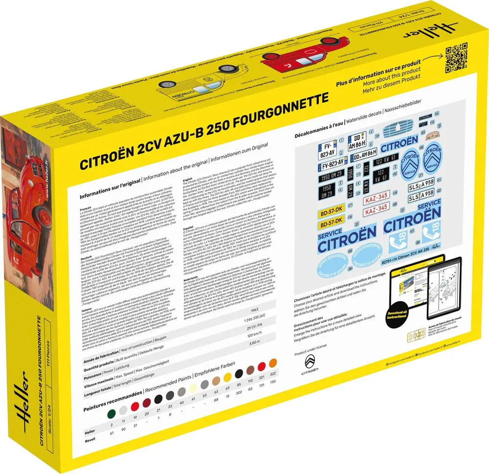 STARTER KIT Citroen 2CV AZU-B 250 Fourgonnette - PremiumHobby