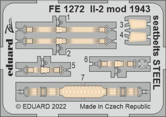 Il-2 mod. 1943 seatbelts STEEL 1/48