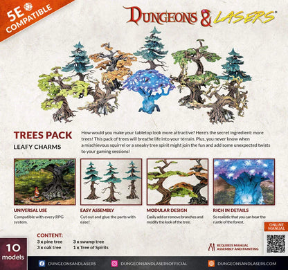 Dungeons & Lasers Expansion Set: TREES PACK - PremiumHobby