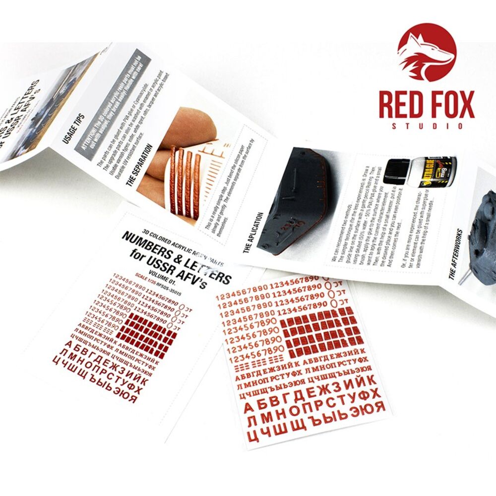 3D Resin Foundry Numeral & Letters for USSR AFV’s vol. 01