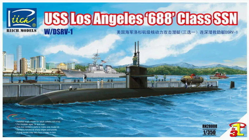 USS Los Angeles 688 Class SSN w/DSRV-1 - PremiumHobby