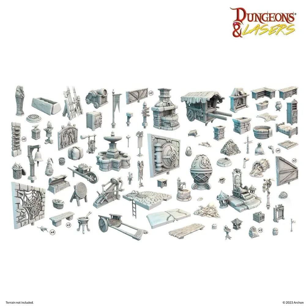 Dungeons & Lasers Expansion Set: CITY BITS BUNDLE - PremiumHobby