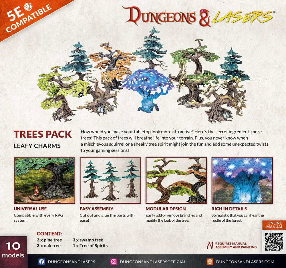 Dungeons & Lasers Expansion Set: TREES PACK - PremiumHobby