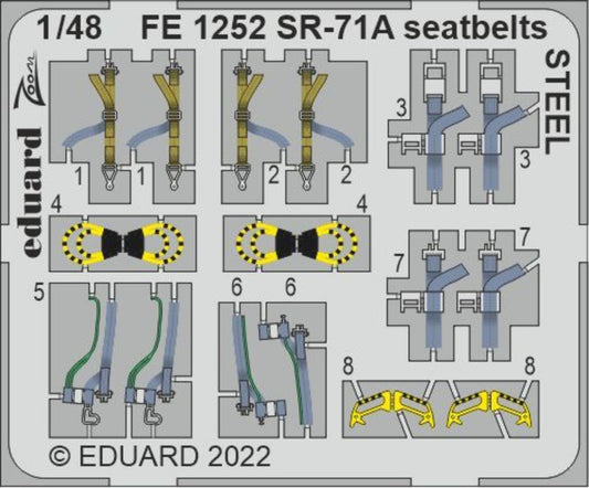 SR-71A seatbelts STEEL for REVELL