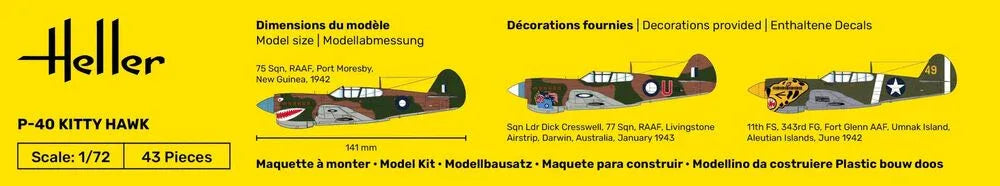 STARTER KIT P-40 Kitty Hawk - PremiumHobby