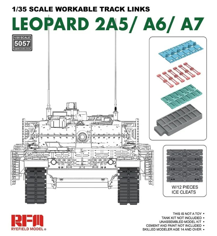 Workable track links for LEOPARD 2A5/A6/A7 - PremiumHobby
