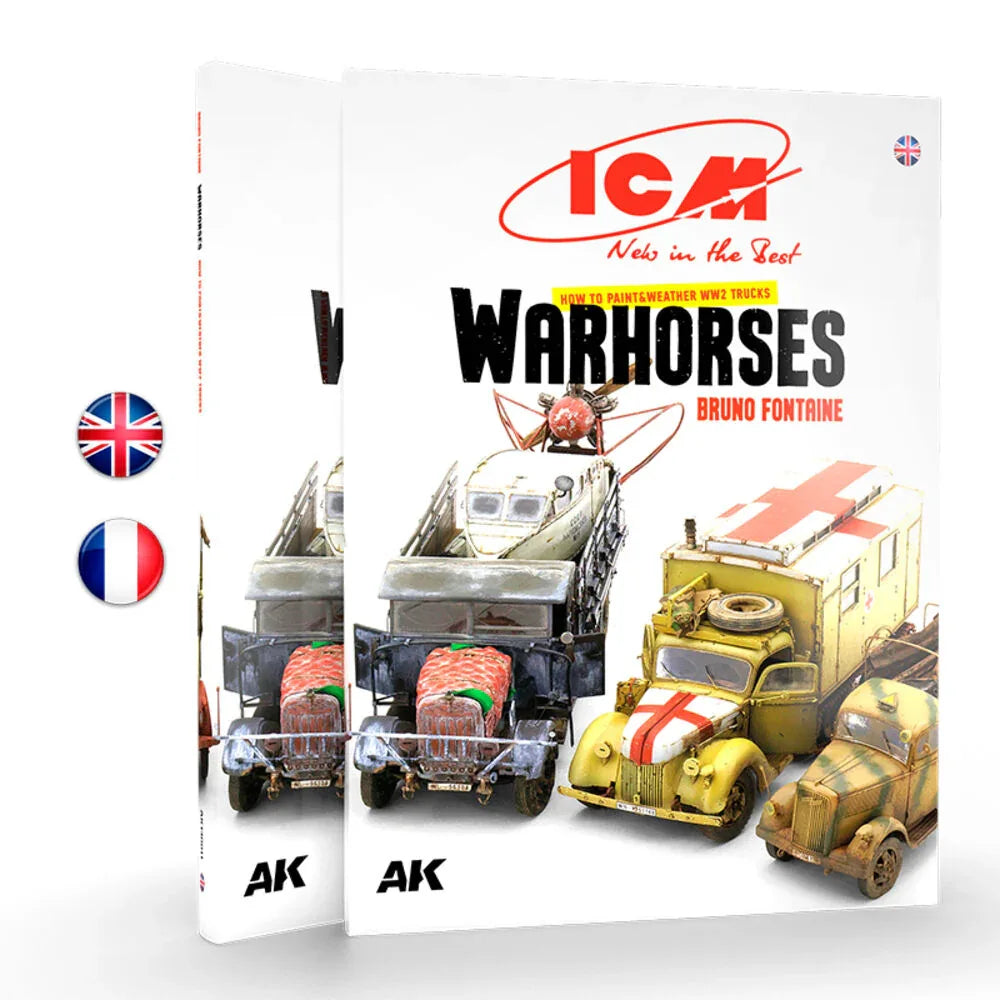 ICM - HOW TO PAINT &WEATHER WW2 TRUCKS WARHORSES - FR - PremiumHobby