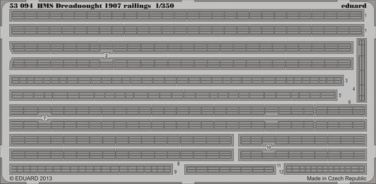 HMS Dreadnought 1907 railings for Trump.