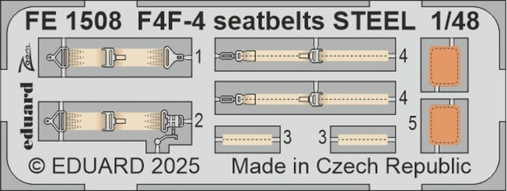 F4F-4 seatbelts STEEL  ACADEMY