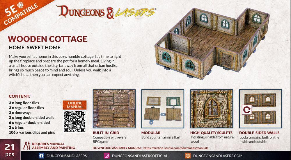 Dungeons & Lasers Expansion Set: WOODEN COTTAGE - PremiumHobby