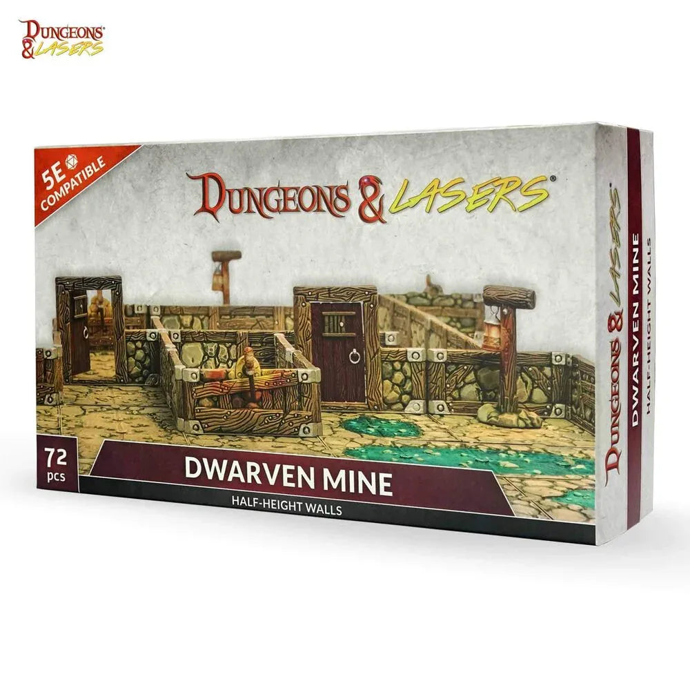 Dungeons & Lasers Dwarven Mine Half-Height Walls - PremiumHobby