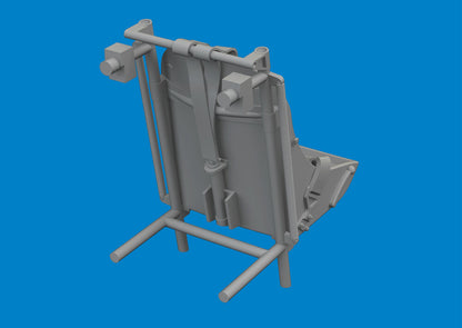 F4U-1A seat w/ integral belts PRINT