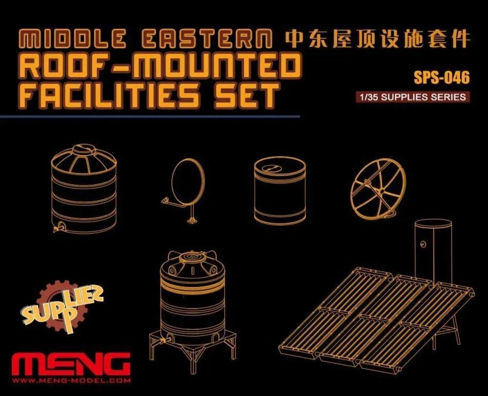 Middle Easters Roof-mounted Facilities Set (Resin) - PremiumHobby
