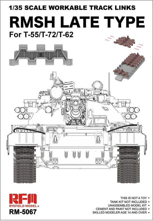 1/35 Scale Workable Track Links RMSH Late Type For T-55/72/62