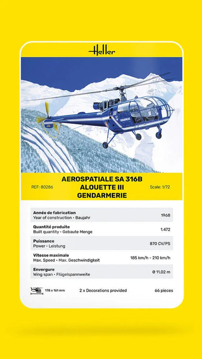 SA 316 Alouette III Gendarmerie - PremiumHobby