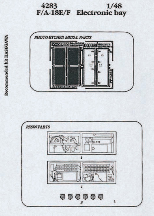 F/A-18E/F Super Hornet electronic bay für Hasegawa Bausatz