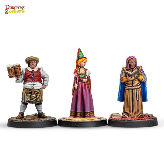 Dungeons & Lasers Miniatures: TOWNSFOLK MINIATURE PACK