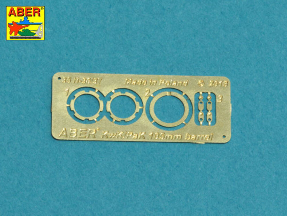 10,5cm KwK L/70 barrel with perforated muzzle brake for German Pz.Kpfw. VII Löwe or VK 7201(K)