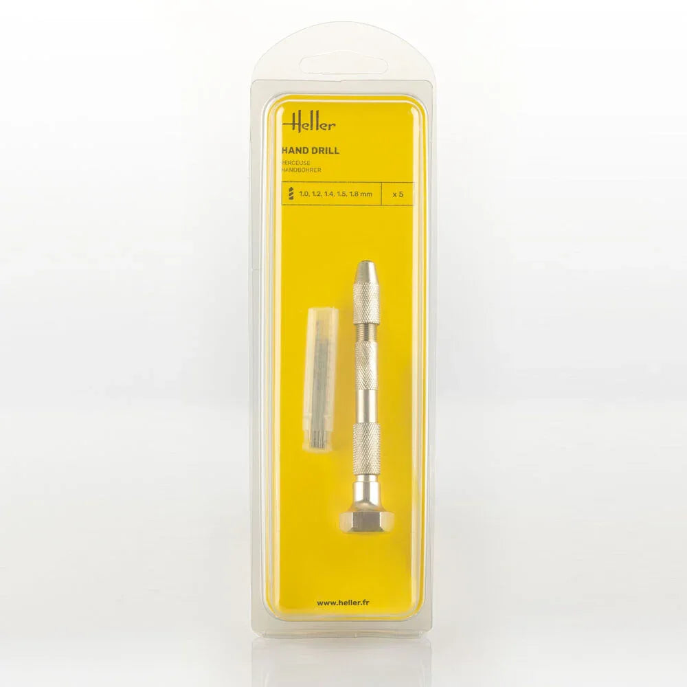 Hand drill with five drills (1, 1.2, 1.4, 1.5, 1.8 mm) - PremiumHobby