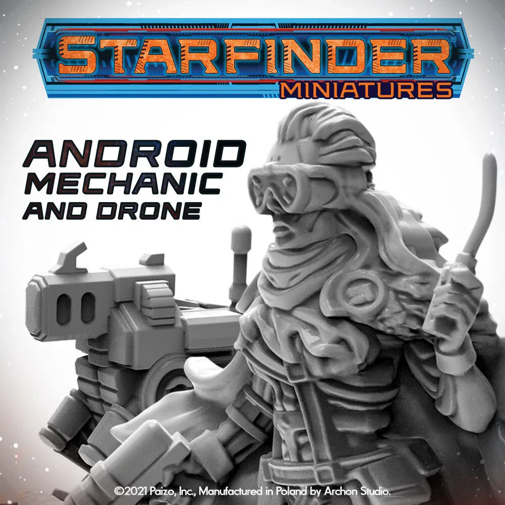 Masters of the Universe Miniatures: ANDROID MECHANIC (with mechanic's drone) - PremiumHobby