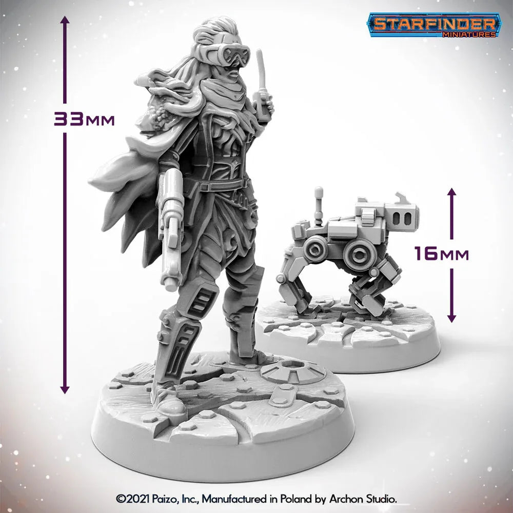 Masters of the Universe Miniatures: ANDROID MECHANIC (with mechanic's drone) - PremiumHobby