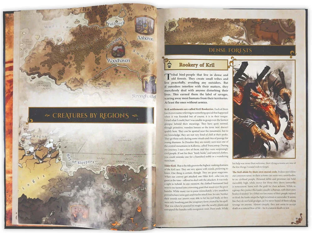 Dungeons & Lasers THE WORLD OF DEUSLAIR: BESTIARY BOOK (hardcover) - PremiumHobby