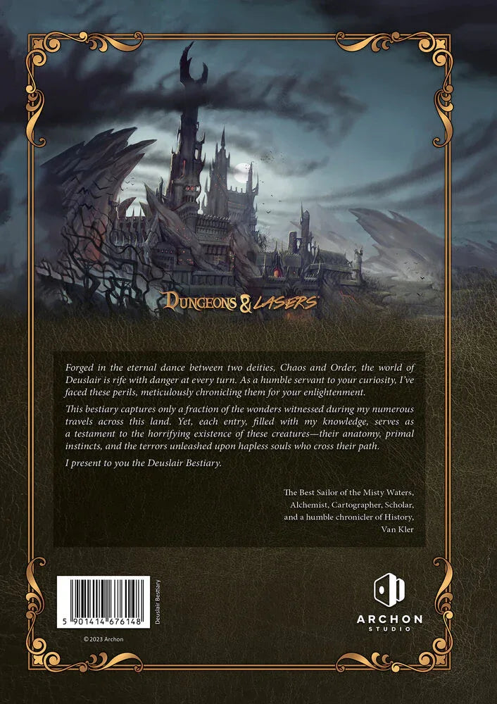 Dungeons & Lasers THE WORLD OF DEUSLAIR: BESTIARY BOOK (hardcover) - PremiumHobby