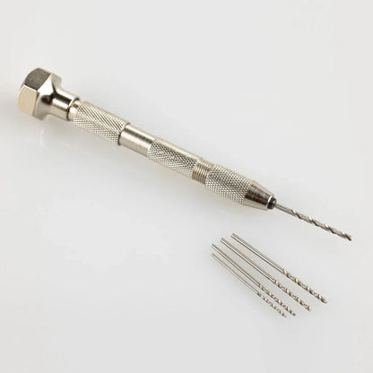 Hand drill with five drills (1, 1.2, 1.4, 1.5, 1.8 mm) - PremiumHobby