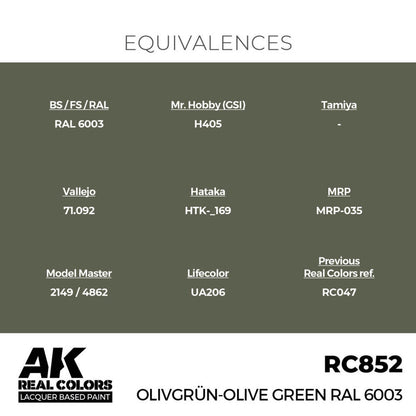 Real Colors: Olivgrün-Olive Green RAL 6003 17 ml.