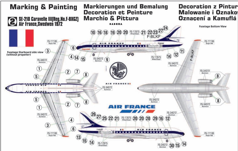 Se-210 Caravelle Air France