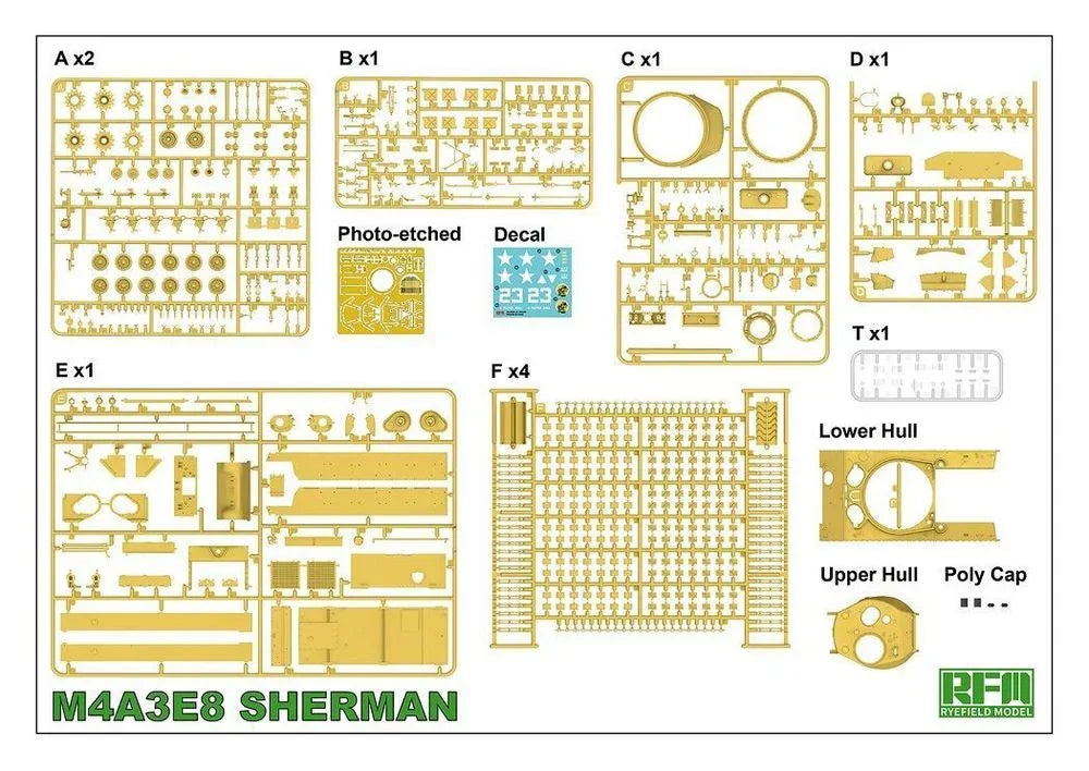 SHERMAN M4A3E8 W/Workable Track links - PremiumHobby