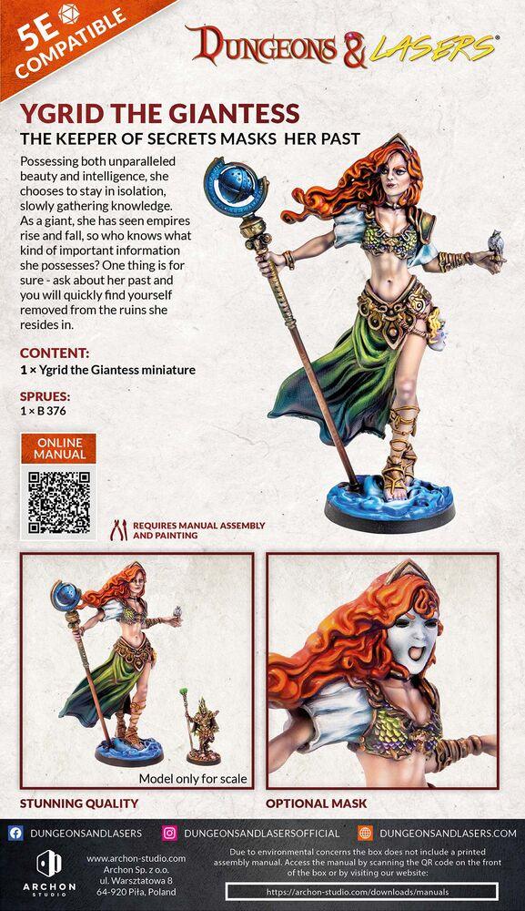 Dungeons & Lasers Miniatures: YGRID THE GIANTESS - PremiumHobby