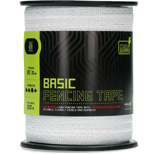 ZoneGuard 10 mm Basic Zaunband weiß 200 m