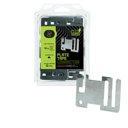 ZoneGuard Band Zaunug  Anfangs- Endplatte Edelstahl