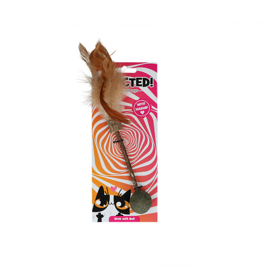 Addicted Stick with ball and feathers