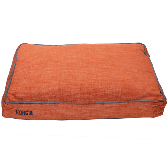 KONG Rectangle Beds Small, Orange mit grauer Leine