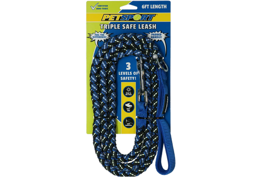 Triple Safe 6ft Leash Blau