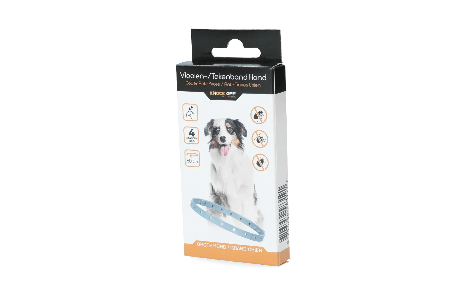 Knock Pest Floh-/Zeckenhalsband 60 cm Hund NL + FR - PremiumHobby