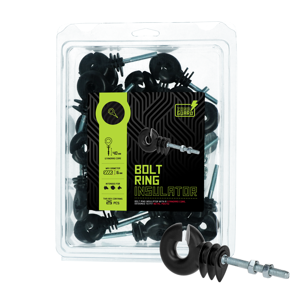 ZoneGuard Ringisolator schwarz mit wart mit Schraube (Metall