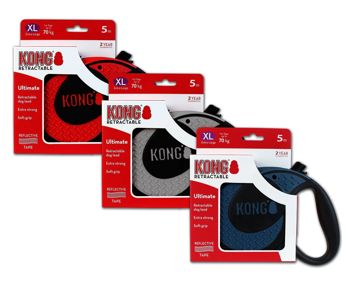 KONG Retractable Leash Ultimate Blue XL (5m/70kg) - PremiumHobby