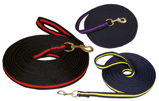 Longierleine soft lux schwarz mit Verschluss 8 m