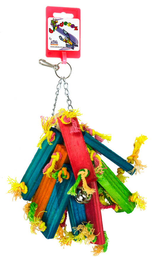 Birrdeeez Parakeet Toy Wood bunch of 21cm