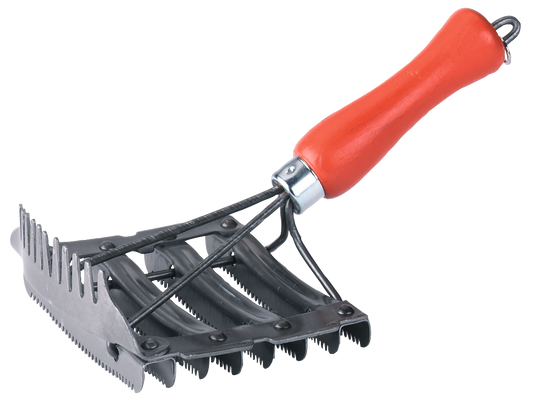 Metall-Striegel, 8-reihig durchbrochen