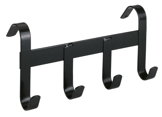 Trensenhalter Metall mit 4 Haken schwarz
